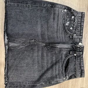 Rag & Bone Charcoal Denim Skirt